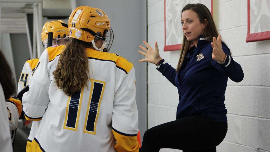 Junior Predators Coach Plays in NWHL, Leads Youth Female Players