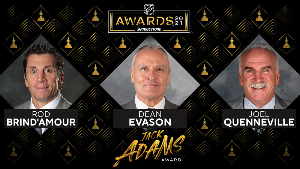 Brind’Amour, Evason and Quenneville Voted Jack Adams Award Finalists