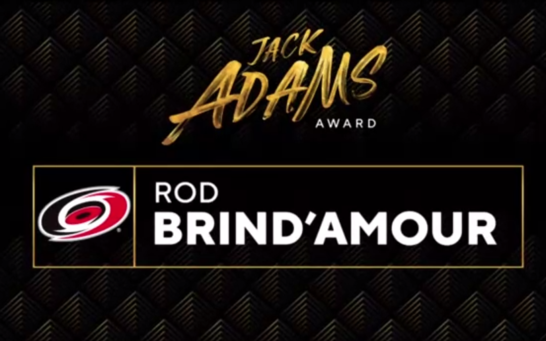 Brind’Amour of Hurricanes wins Jack Adams Award as NHL coach of year