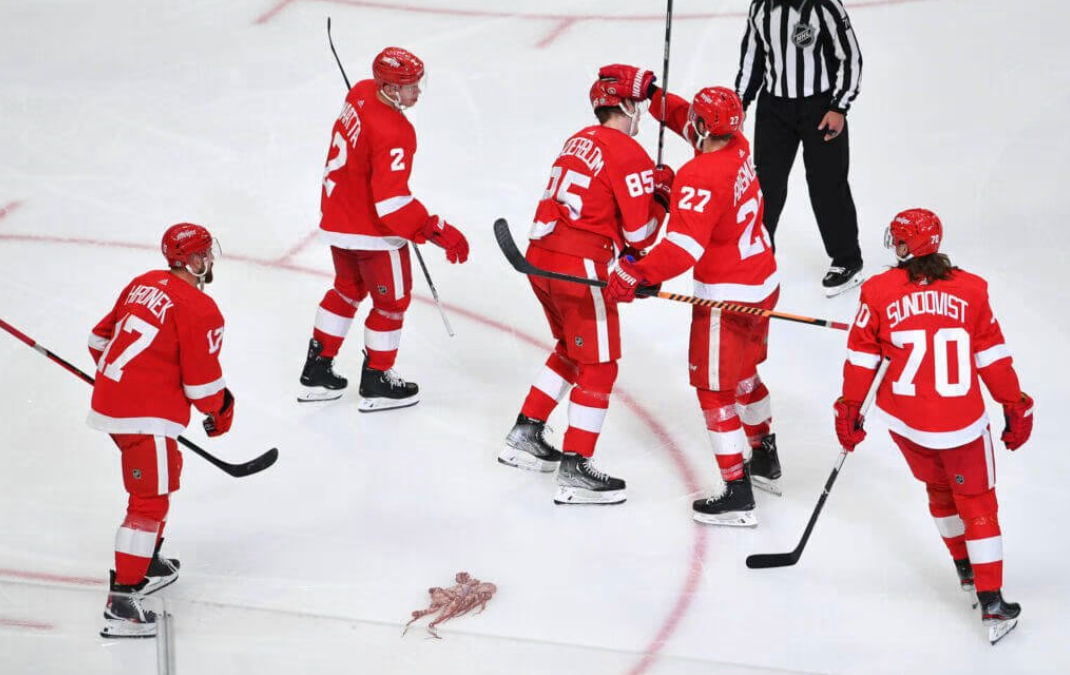 Red Wings give Derek Lalonde a dream debut with shutout win