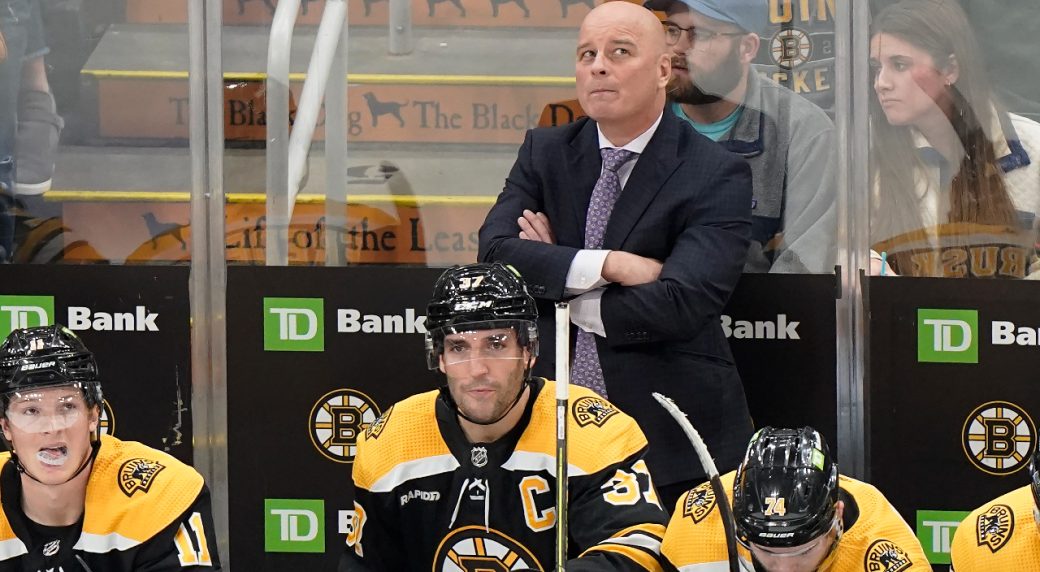 Bruins head coach Jim Montgomery reflects on near perfect first half