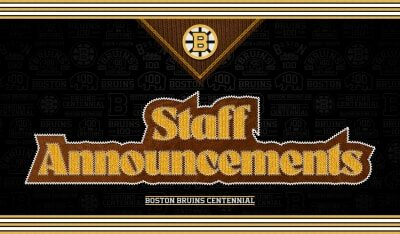 Bruins Announce Hockey Operations Staff Changes