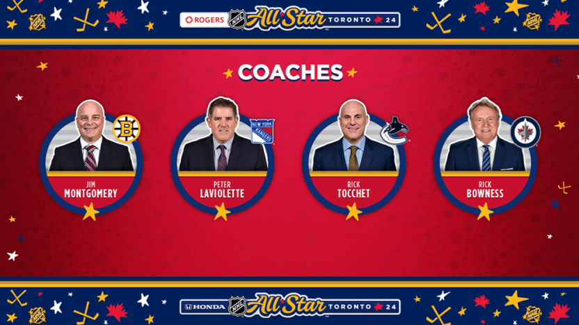 Bowness, Laviolette, Montgomery, Tocchet named NHL All-Star Game coaches